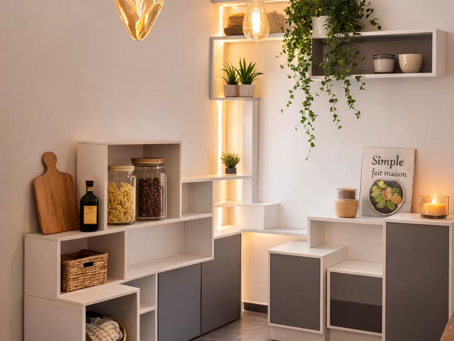 Cuisine graphique à éclairage intégré — Barbentane (13)