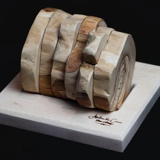 Sous-verres en olivier massif artisanaux