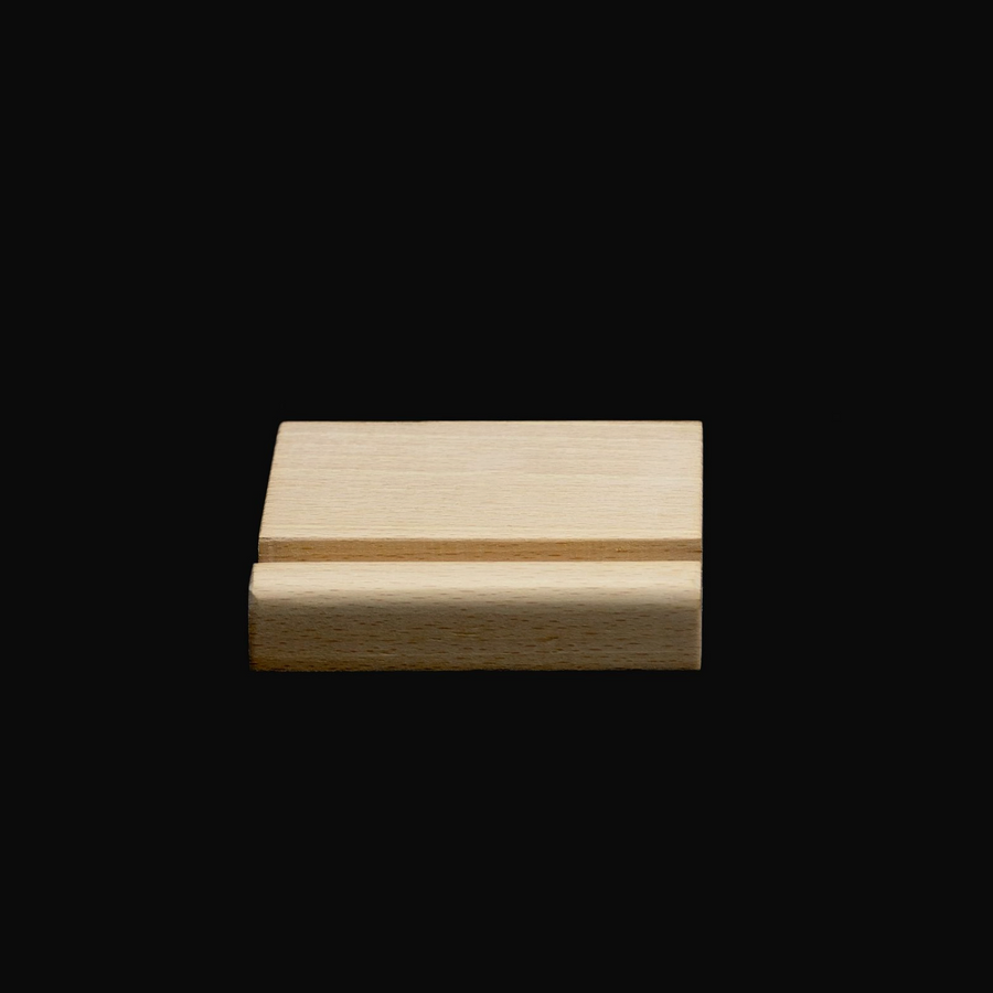 Support téléphone/tablette en hêtre massif personnalisable