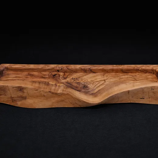 Vide-poche artisanal en olivier massif