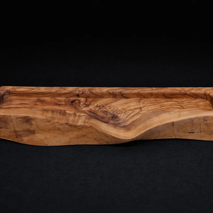 Vide-poche artisanal en olivier massif